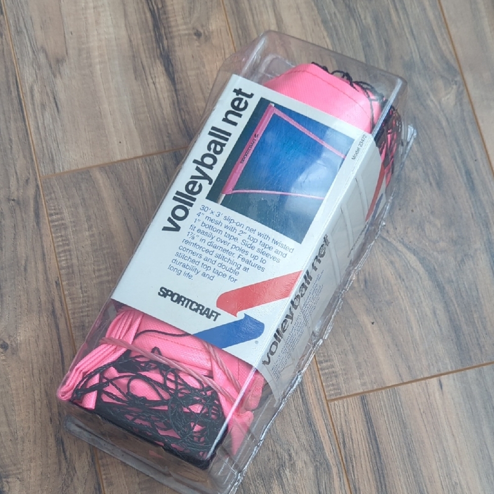 Sportscraft Pink Volleyball Net 30' x 3' In The Packaging.